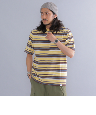 RE...SHIPS: USコットン サーフ ボーダー Tシャツ