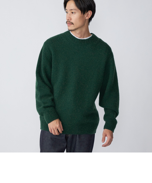 SHIPS: 5GG 2PLY ベビーキャメル クルーネック ニット｜シップス