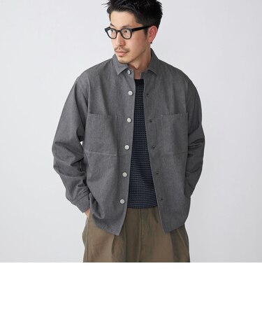 SHIPS: コットン ツイル ミリタリー シャツジャケット 22FW