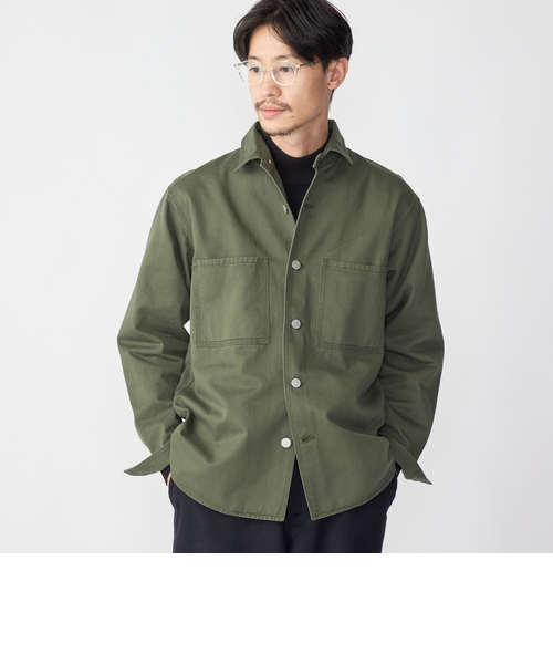 SHIPS: コットン ツイル ミリタリー シャツジャケット 22FW｜シップス