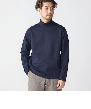 SHIPS: ハイゲージ タートルネック ダンボールニットカットソー