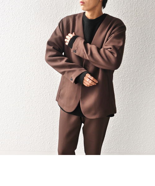 SHIPS any: 【セットアップ対応】 トリプルクロス ノーカラー