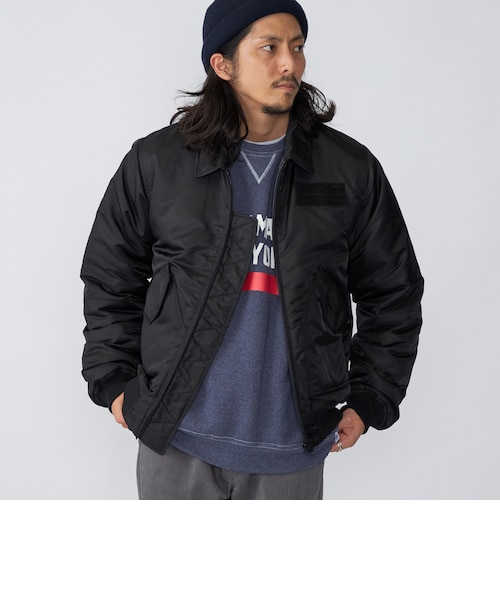 90s CWU45P ナイロン ボンバー フライトジャケット 短丈 SHIPS: CWU-45P ミリタリー ナイロン パデット フライト ジャケット