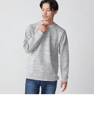 SHIPS: モスステッチ フェイクレイヤード クルーネック Tシャツ (ロンT)