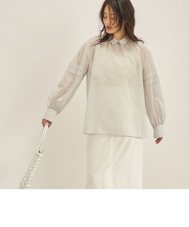〈手洗い可能〉オーガニック コットン 2WAY ブラウス◇