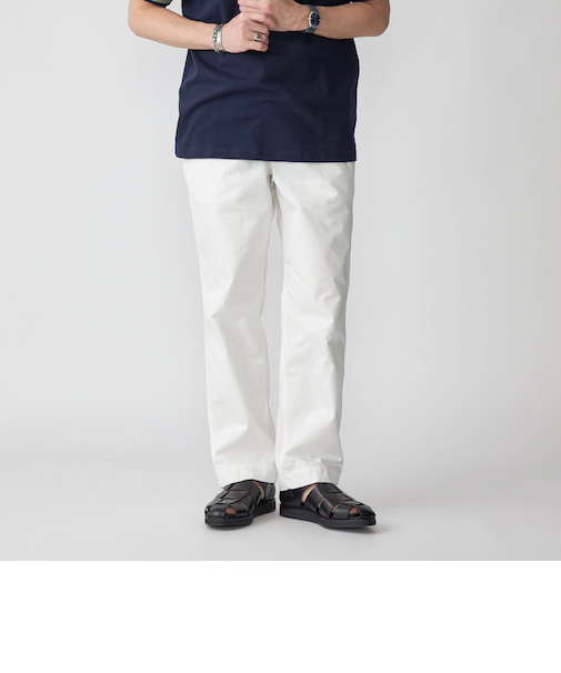 SHIPS STANDARD: GIZAコットン ツイル M-41 チノパンツ