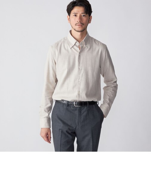 SHIPS: コンテンポラリー ボタンダウン ネル シャツ