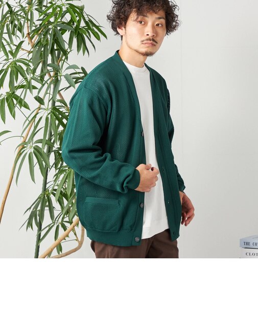 SHIPS any: 〈手洗い可能〉テック シアー カーディガン◇