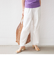 〈手洗い可能〉綿 ナイロン 裾 ドロスト パンツ◇