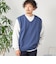 SHIPS any: COTTON USA ガーメントダイ スウェット Vネック ベスト◇