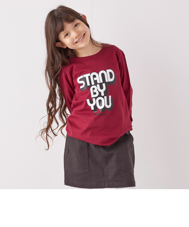 SHIPS any: タイポグラフィー プリント ロンT<KIDS>◇