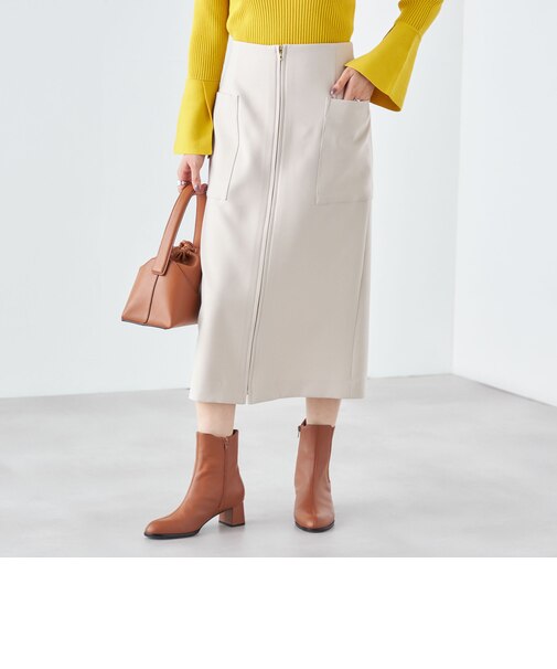 〈手洗い可能〉フロント ジップ サイド ポケット タイト スカート ◇