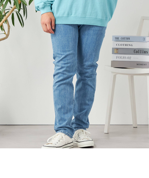【SHIPS any別注】BROOKLYN OVERALLS : スキニーフィット デニムパンツ◇