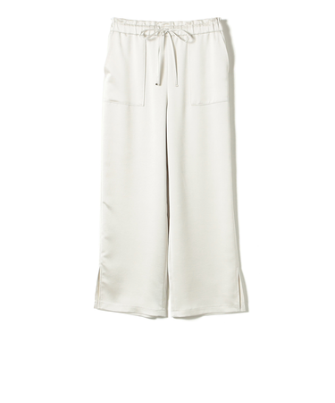 〈手洗い可能〉サテン ドロスト リラックス パンツ