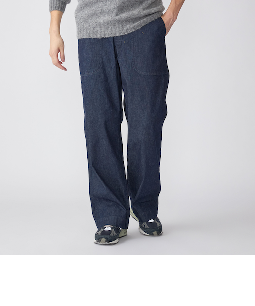 SHIPS STANDARD: デニム ワイド トラウザーズ