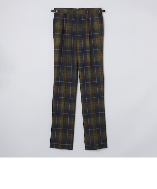 SHIPS: ラグジュアリー  タータンチェック スラックス パンツ
