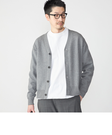 SHIPS: 〈手洗い可能〉 ダブルフェイス コットン カシミヤ Vネック カーディガン