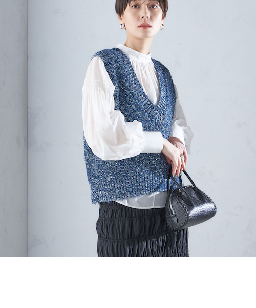 SHIPS別注】Pheeta:〈手洗い可能〉ピンタック ショート ベスト