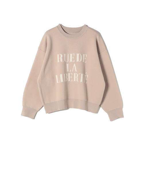 SHIPS Colors:〈手洗い可能〉コットンアクリル ロゴ ジャカード ニット◇