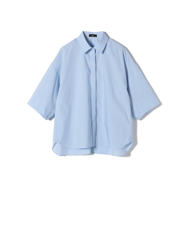 SHIPS Primary Navy Label:〈手洗い可能〉レギュラー カラー ワイド シャツ