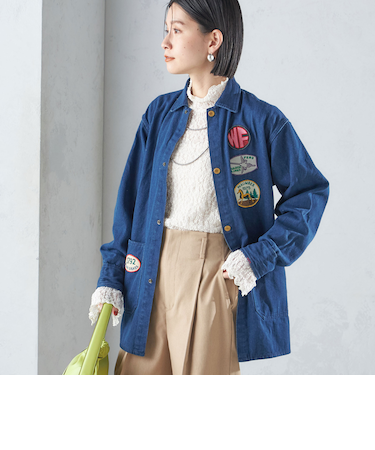 【SHIPS別注】WHITE FIELD:〈洗濯機可能〉エンブロイダリー ジャケット