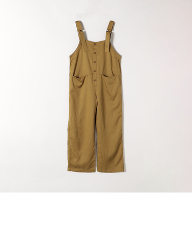 UNIVERSAL OVERALL:〈洗濯機可能〉フロントボタン オーバーオール