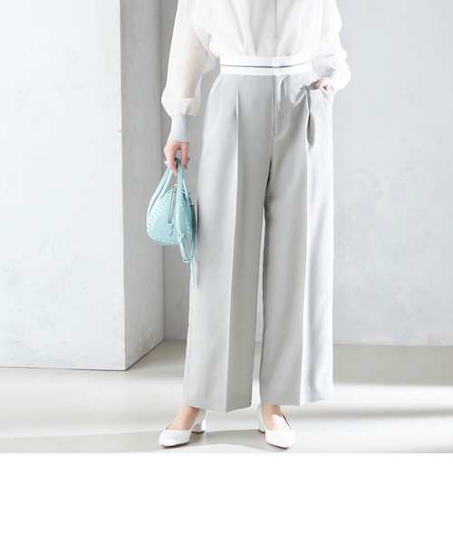 手洗い可能〉マーベルト デザイン ワイド パンツ｜シップス