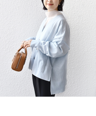 【WEB限定】〈手洗い可能〉シアー ラメ ポンチョ カーディガン