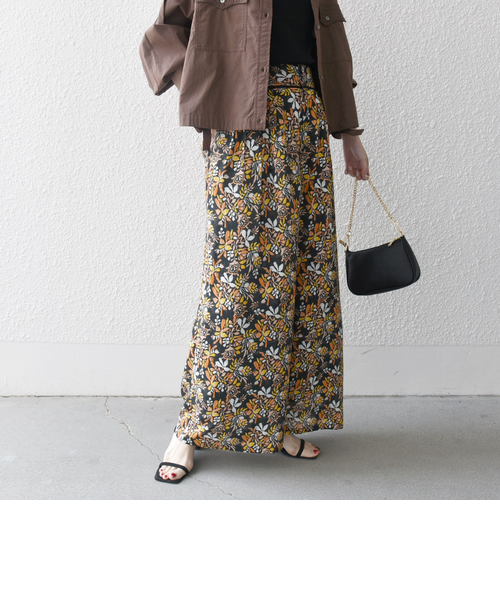 SHIPS any:〈洗濯機可能〉TROUILLET フラワープリント フレア