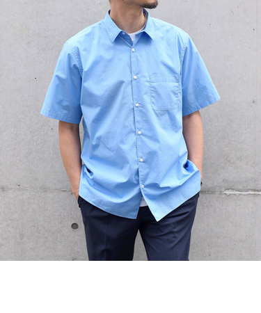 SHIPS any: ブルーパレット ソリッド / ストライプ リラックス レギュラーカラー シャツ◇