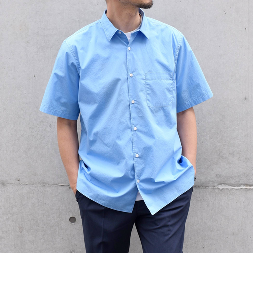 SHIPS any: ブルーパレット ソリッド / ストライプ リラックス レギュラーカラー シャツ◇