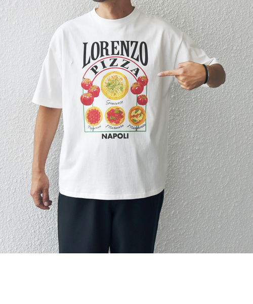 SHIPS any別注】HANDTEX: NOT AMERICAN FOOD？ ロゴ プリント Tシャツ
