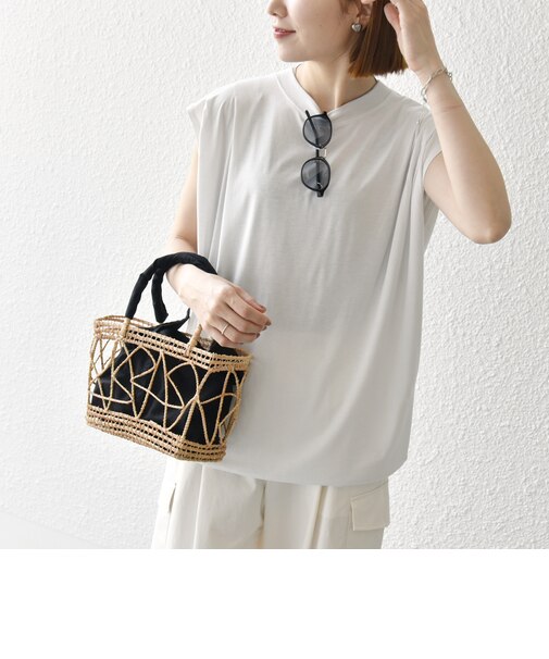 SHIPS any:〈洗濯機可能〉ショルダータック フレンチ ルーズ TEE