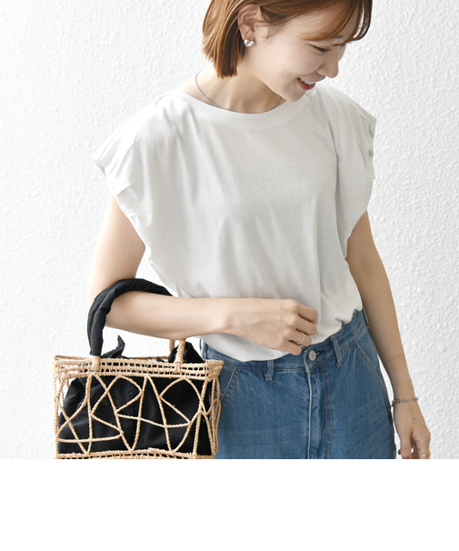 SHIPS any:〈洗濯機可能〉タックスリーブ デザイン TEE