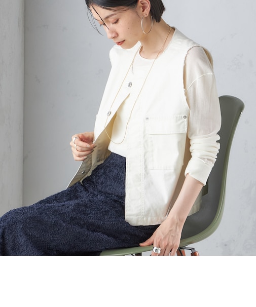 〈手洗い可能〉ミリタリー ショート ジレ