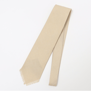 Stefano cau: リネン フリンジ 無地 ネクタイ