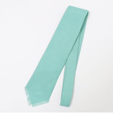 Stefano cau: リネン フリンジ 無地 ネクタイ