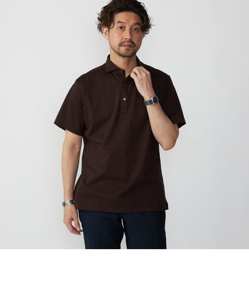 SHIPS：ALBINI 32ゲージ カノコ無地 ポロシャツ