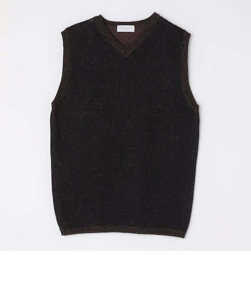SHIPS別注】Rencontrant: リネン Vネック ニットベスト｜シップス