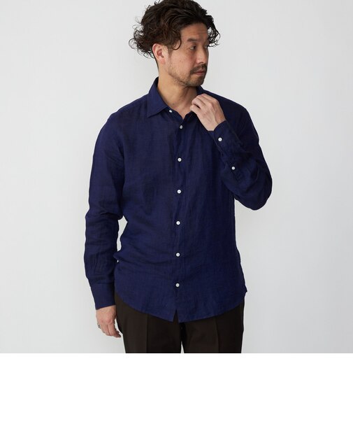 SHIPS: ウォッシュド リネン 無地 シャツ