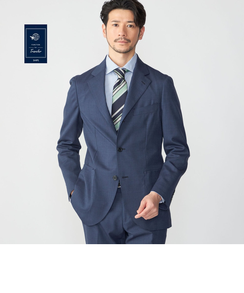 SHIPS:〈セットアップ対応/洗濯機可能〉トロピカル ウォッシャブル ピンヘッド ジャケット