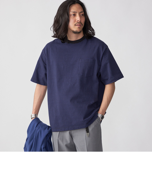 SHIPS: COTTON USA ボーダー ポケット  Tシャツ