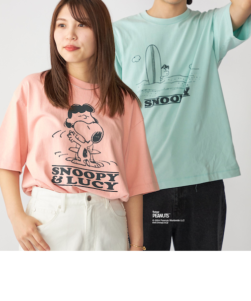 SHIPS: VINTAGE PEANUTS スヌーピー プリント Tシャツ 24SS