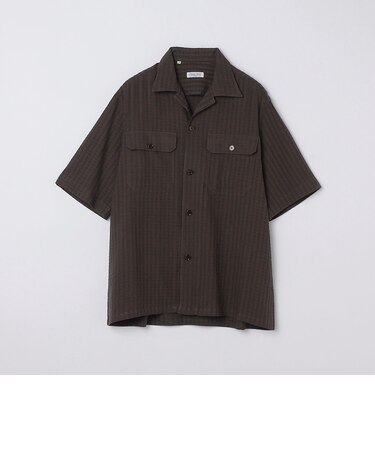 Salvatore Piccolo: シアサッカー チェック オープンカラー シャツ