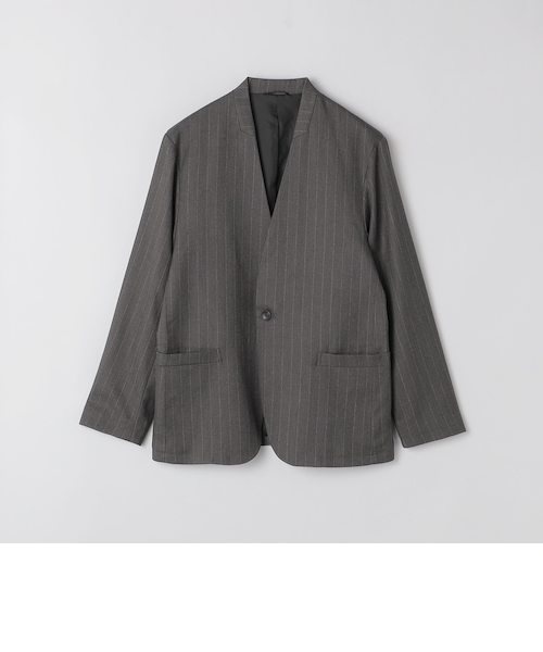 SHIPS Colors: 〈手洗い可能〉ウールライク ノーカラー ジャケット