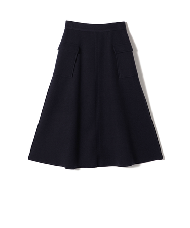 SHIPS Colors:〈手洗い可能〉ジャージーメルトン ポケット フレア スカート