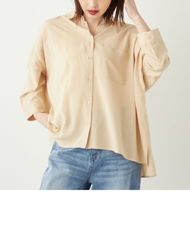 SHIPS Colors:〈手洗い可能〉ポンチョ シャツ