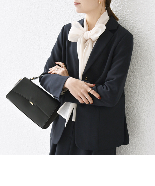 SHIPS any:〈洗濯機可能〉ダブルクロス テーラード ジャケット［NAVY BLUE］