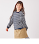 SHIPS any: リンガーネック ボーダー 長袖 ポケット Tシャツ<KIDS>