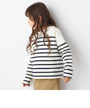 SHIPS any: STANDARD ボートネック ボーダー ロンT 2023 <KIDS>